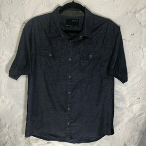 MEN’S Urban Vintage - Blue Button Short Sleeve